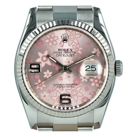 rolex datejust automatic pink floral|rolex datejust watches prices.